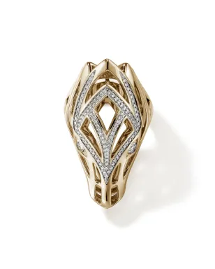 John Hardy 14kt yellow gold ナガサドルリング - サムネイル3