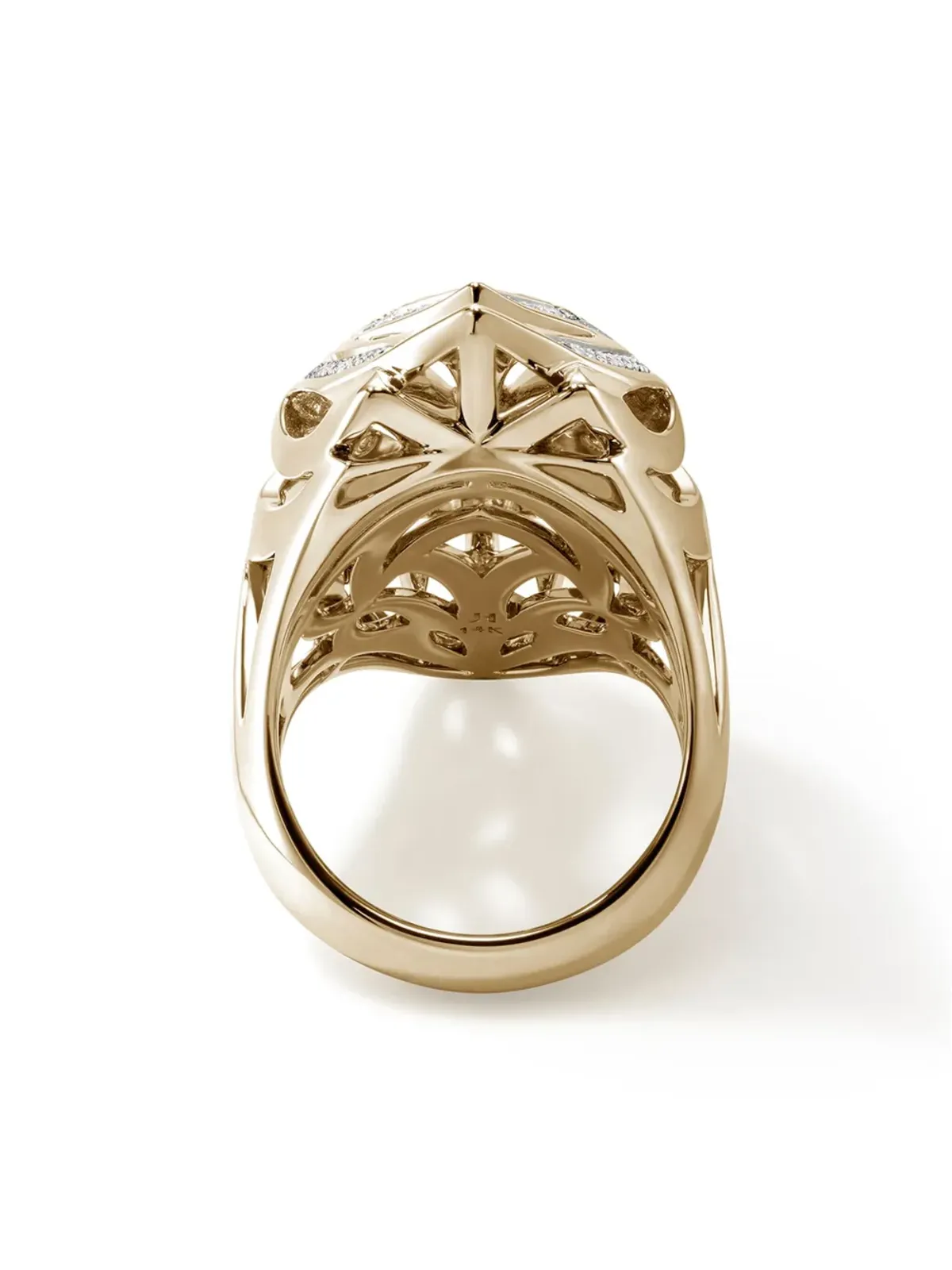 John Hardy 14kt yellow gold ナガサドルリング - 画像4