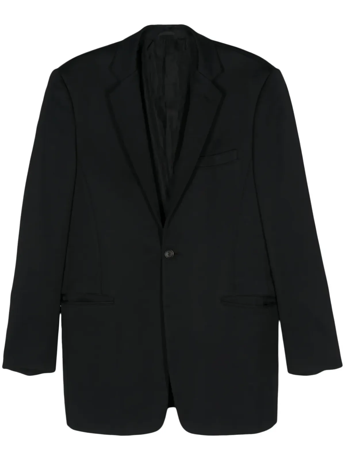 Giorgio Armani Pre-Owned 2000年代 縦ストライプ柄 シングルブレスト ブレザー - ブルー - 画像1