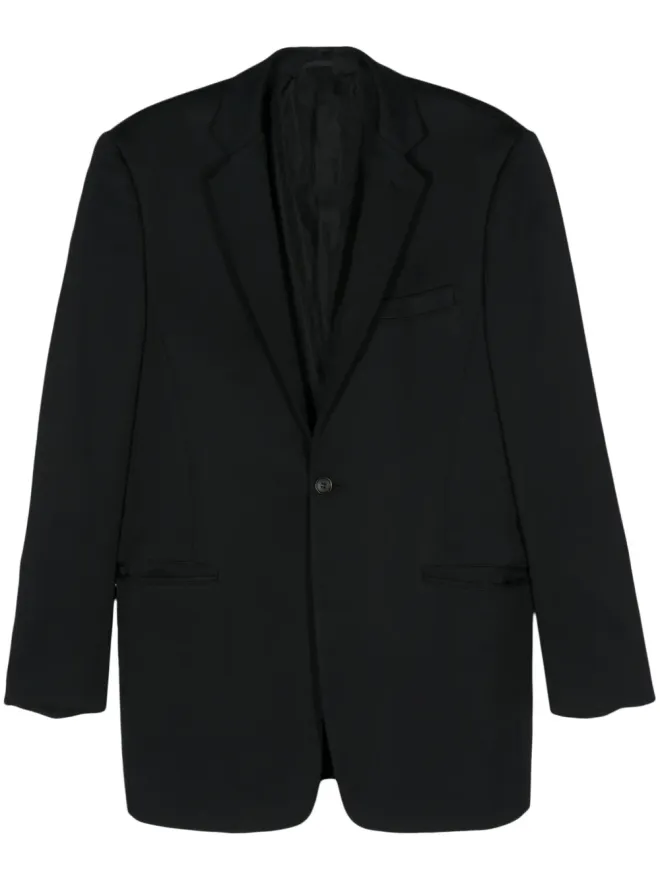 Giorgio Armani Pre-Owned Giorgio Armani Pre-Owned 2000年代 縦ストライプ柄 シングルブレスト ブレザー - ブルーの商品画像