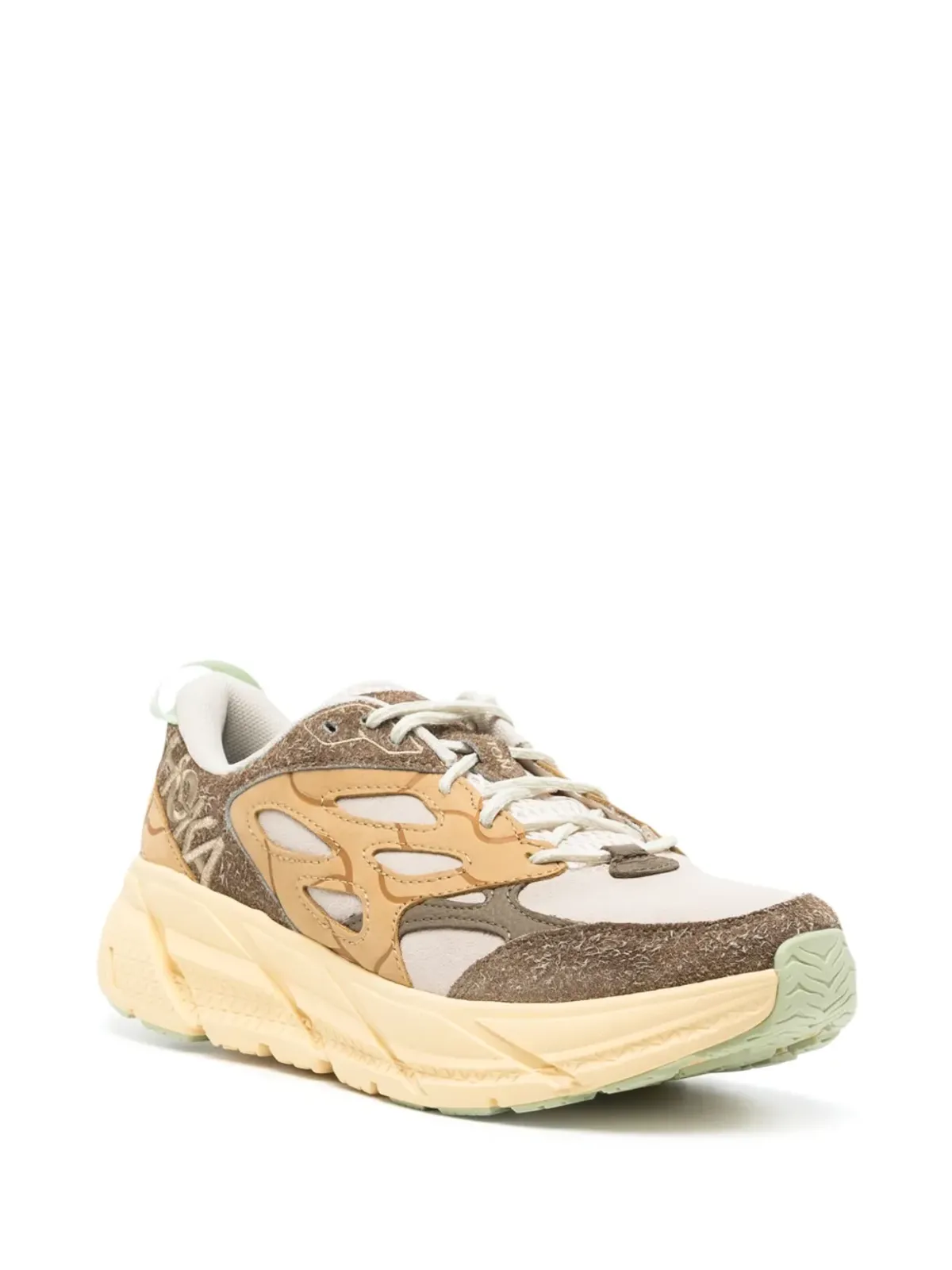 HOKA Clifton L スエードスニーカー - Brown - 画像2