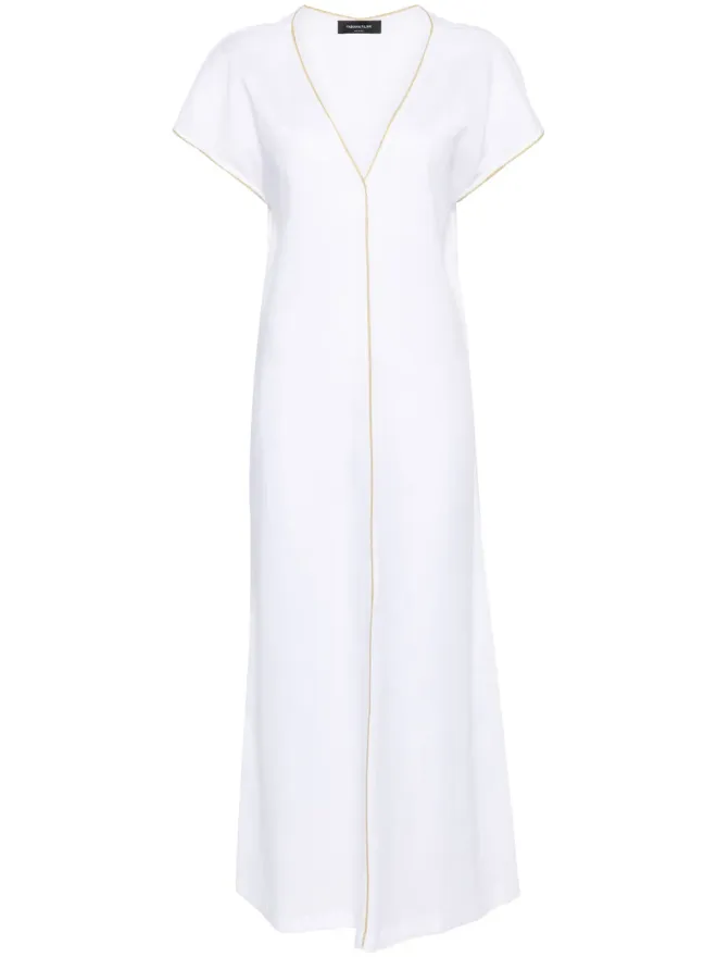 Fabiana Filippi Fabiana Filippi モニリチェーンリネンマキシドレス - ホワイトの商品画像