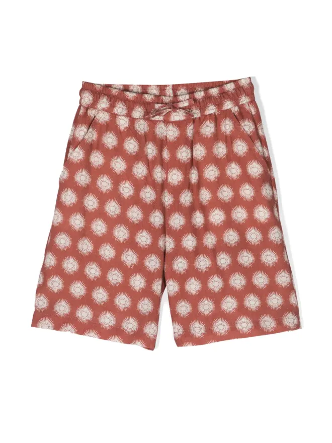 Paolo Pecora Kids Paolo Pecora Kids グラフィックプリント・ストレートレッグショーツの商品画像