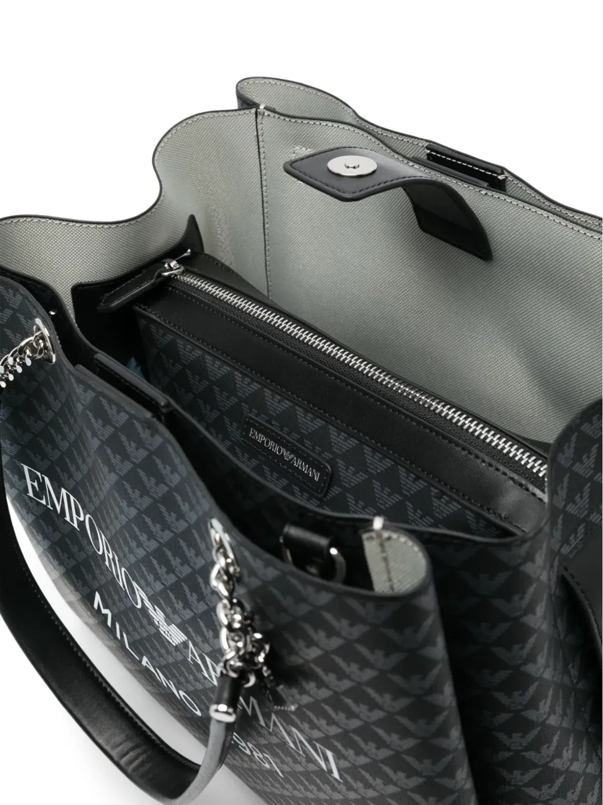 Emporio Armani ロゴプリント トートバッグ - 画像5