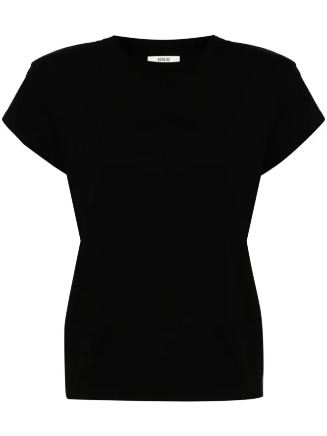 AGOLDE AGOLDE ブライス 肩パッド付きコットンTシャツ ブラックの商品画像