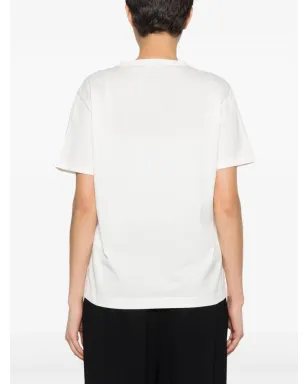Fabiana Filippi ビーズ装飾Tシャツ - ホワイト - サムネイル4