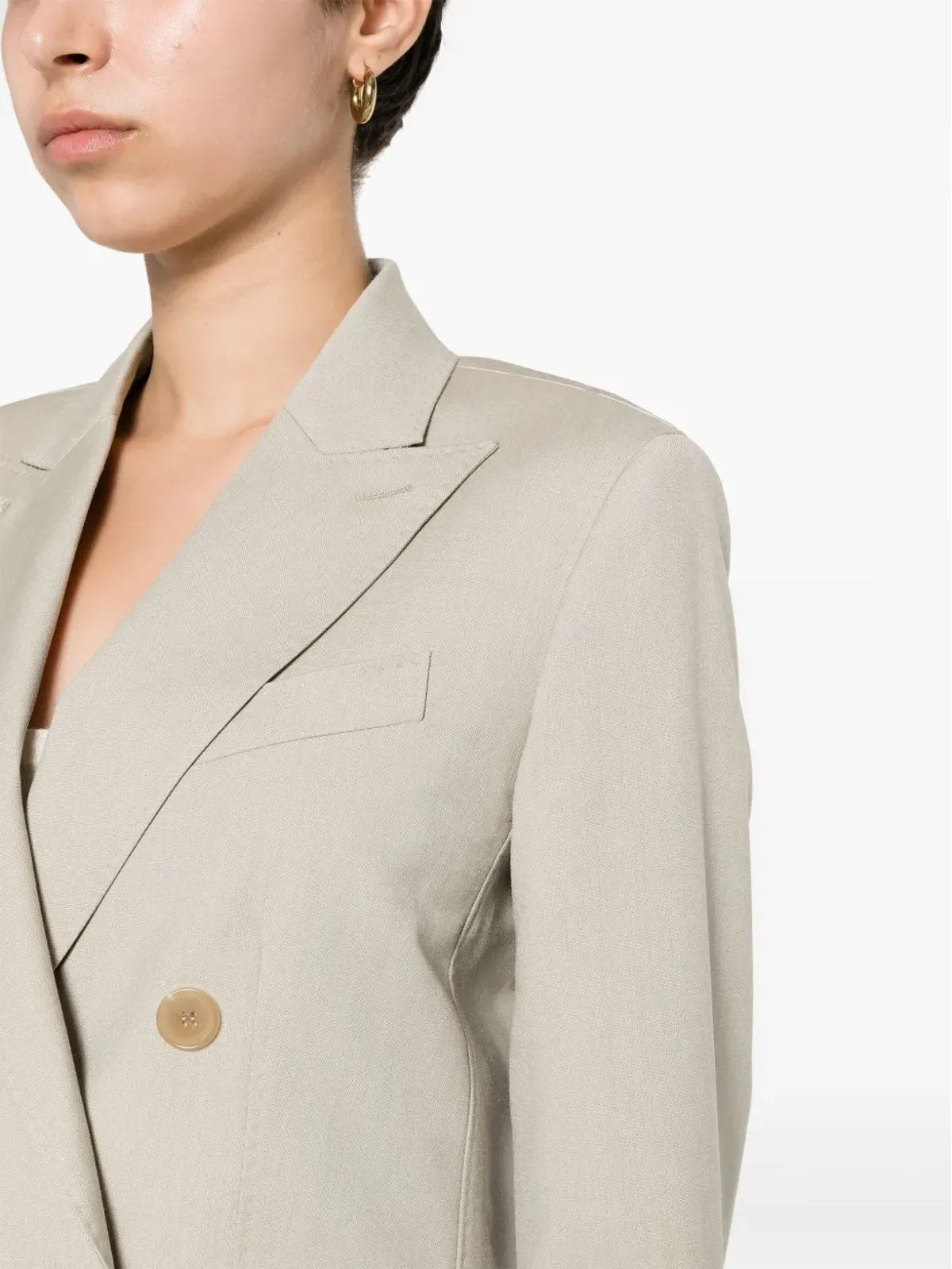 Max Mara Mantide ダブルブレスト ブレザー ベージュ系 - 画像5