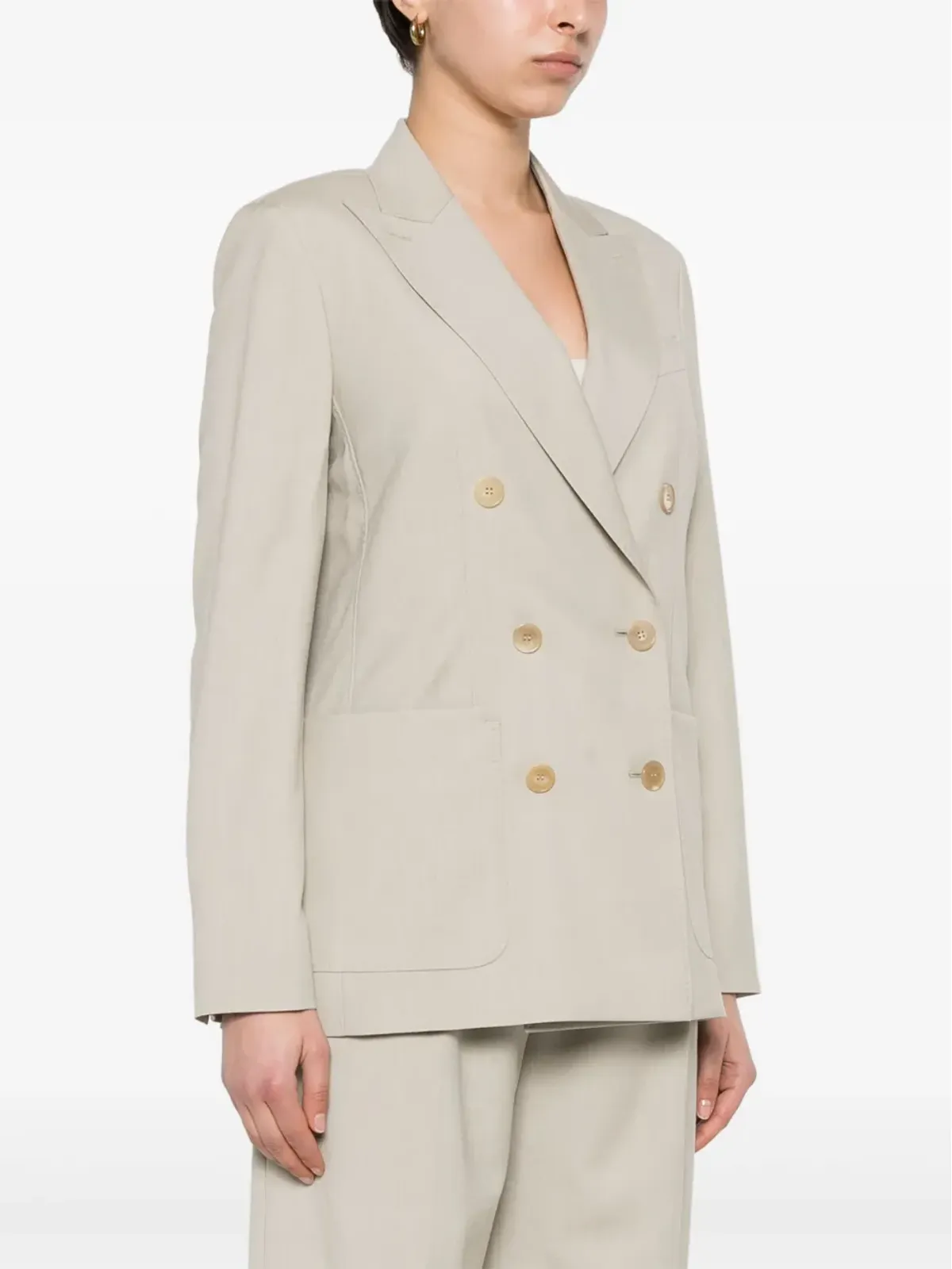Max Mara Mantide ダブルブレスト ブレザー ベージュ系 - 画像3