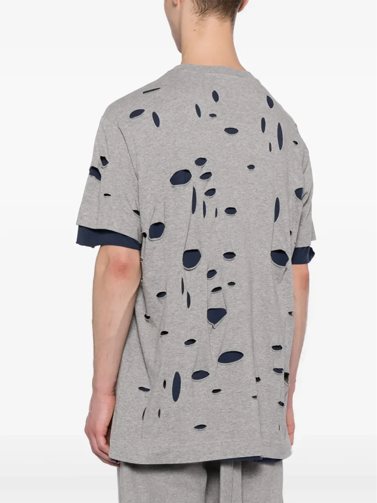 Givenchy ダメージ加工レイヤードTシャツ - グレー - 画像4