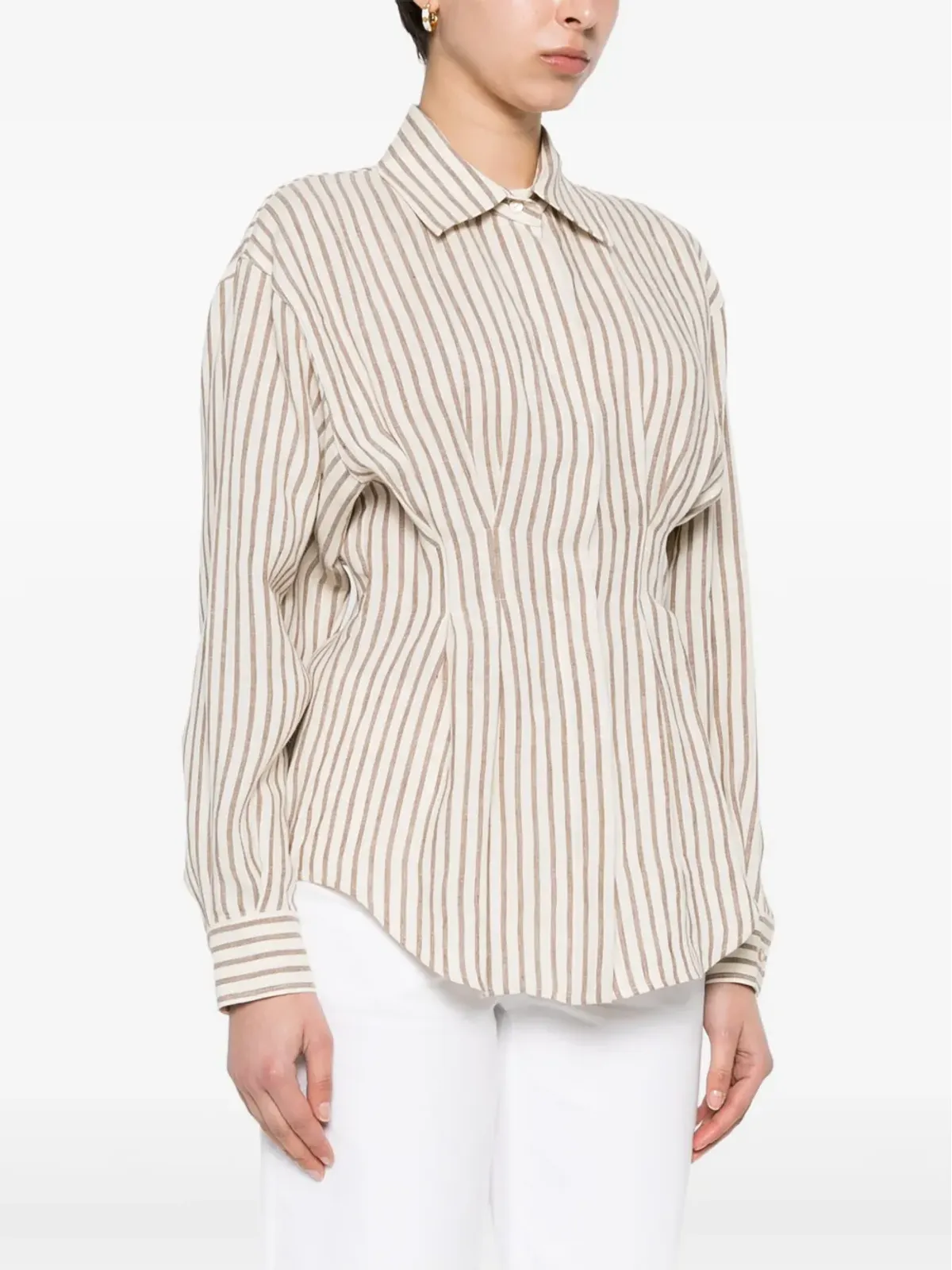 Max Mara エリトレア ストライプシャツ - ホワイト - 画像3