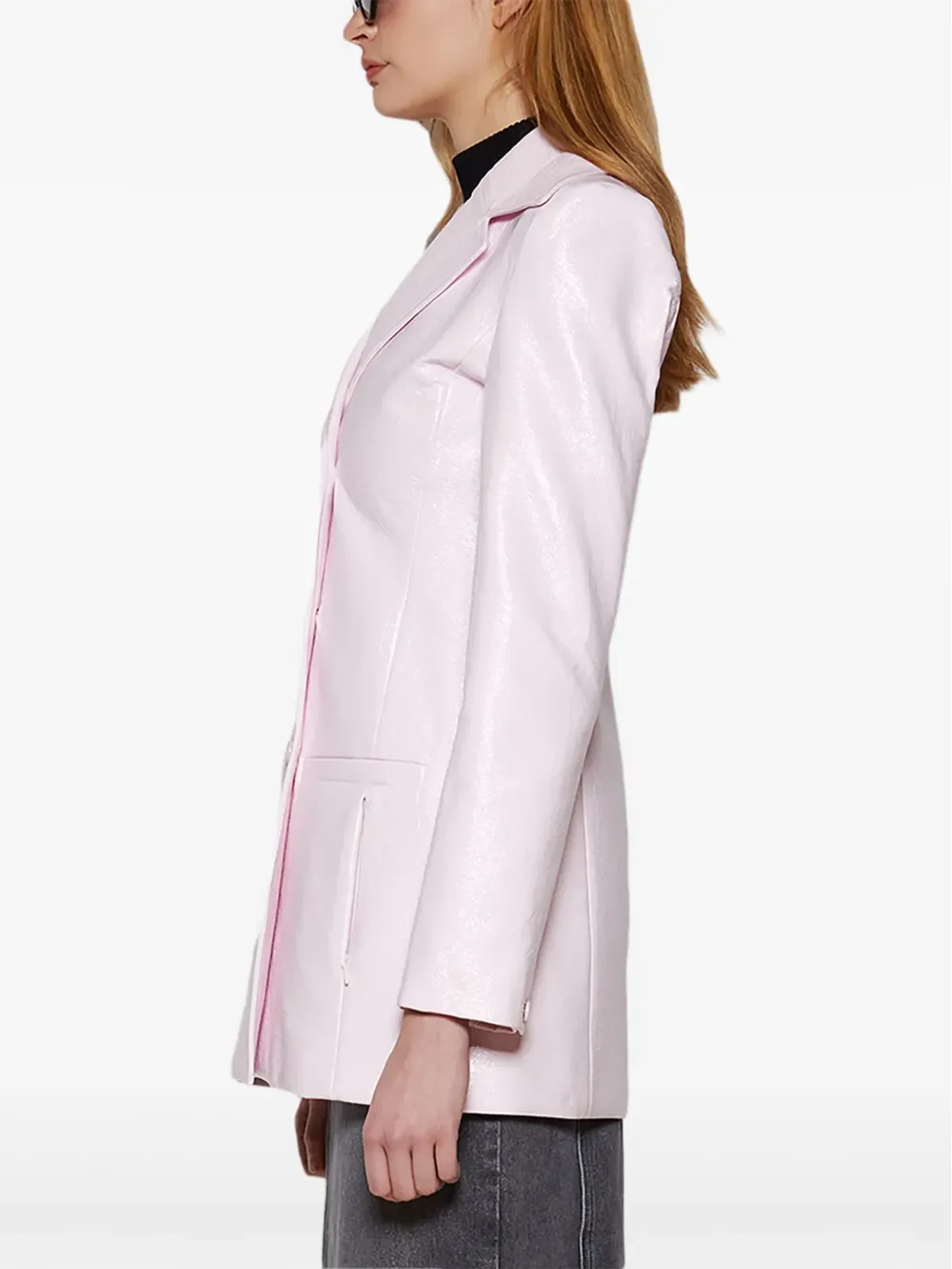 Courrèges ヘリテージ ヴァイナル フェイクレザー コート - ピンク - 画像4