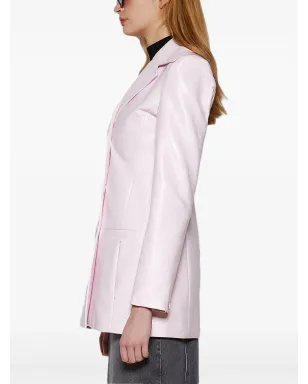 Courrèges ヘリテージ ヴァイナル フェイクレザー コート - ピンク - サムネイル4
