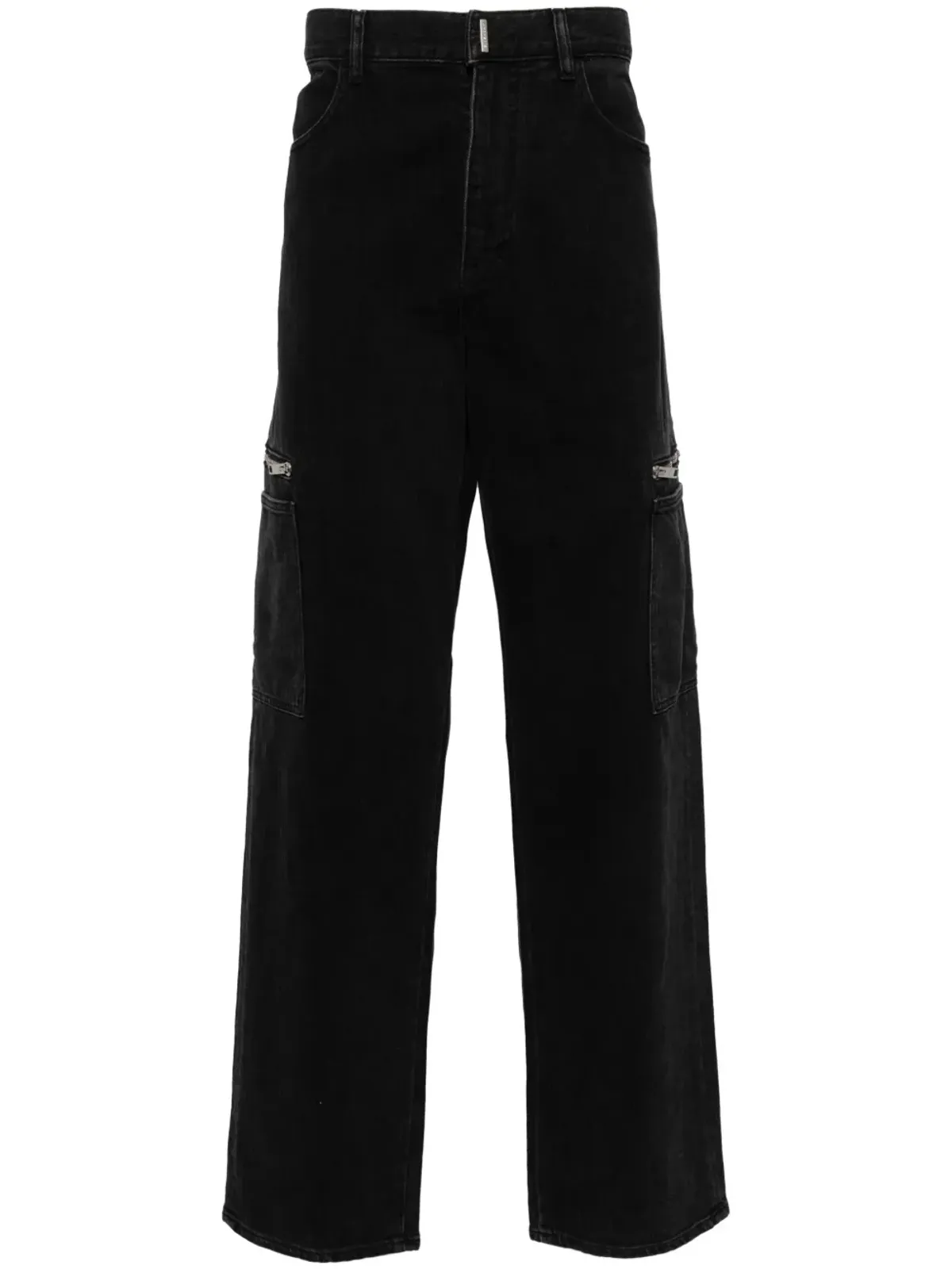 Givenchy ロゴプリント ストレートジーンズ ブラック - 画像1