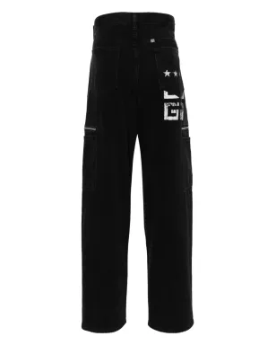 Givenchy ロゴプリント ストレートジーンズ ブラック - サムネイル2