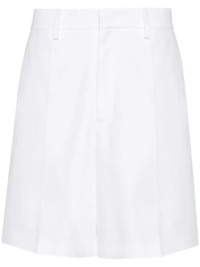 Valentino Garavani Valentino Garavani コットン センタープレス ショーツ - Whiteの商品画像
