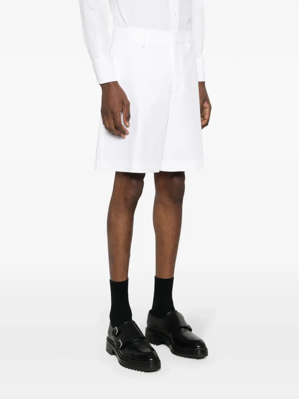 Valentino Garavani コットン センタープレス ショーツ - White - 画像3