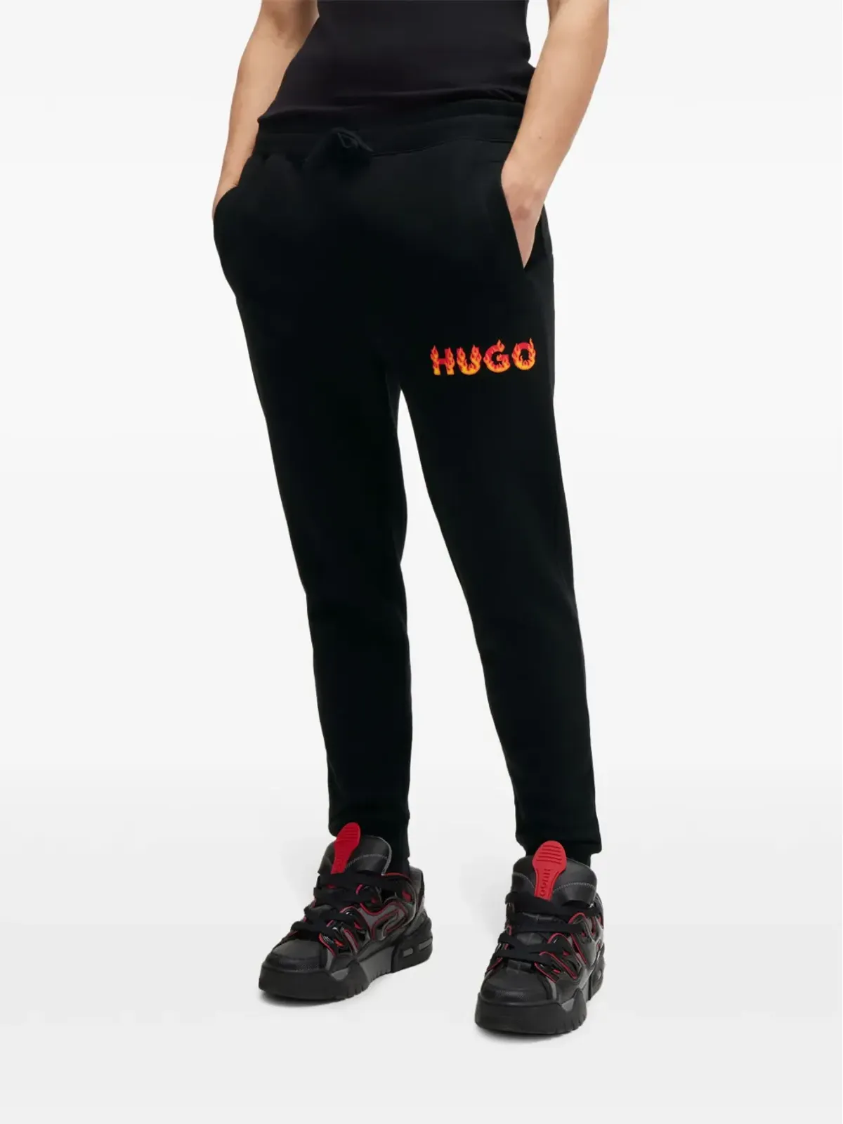 HUGO ミッドライズ・ストレートレッグ・トラックパンツ - 画像3