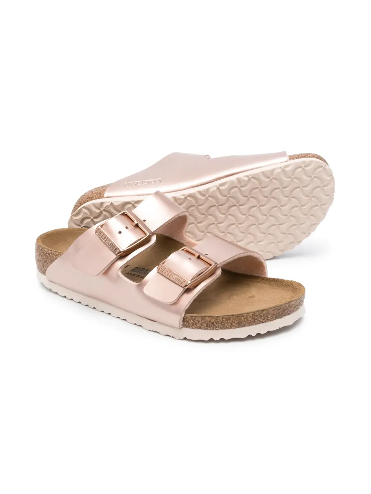 Birkenstock Kids アリゾナ メタリック ビーチサンダル - ピンク - 画像2
