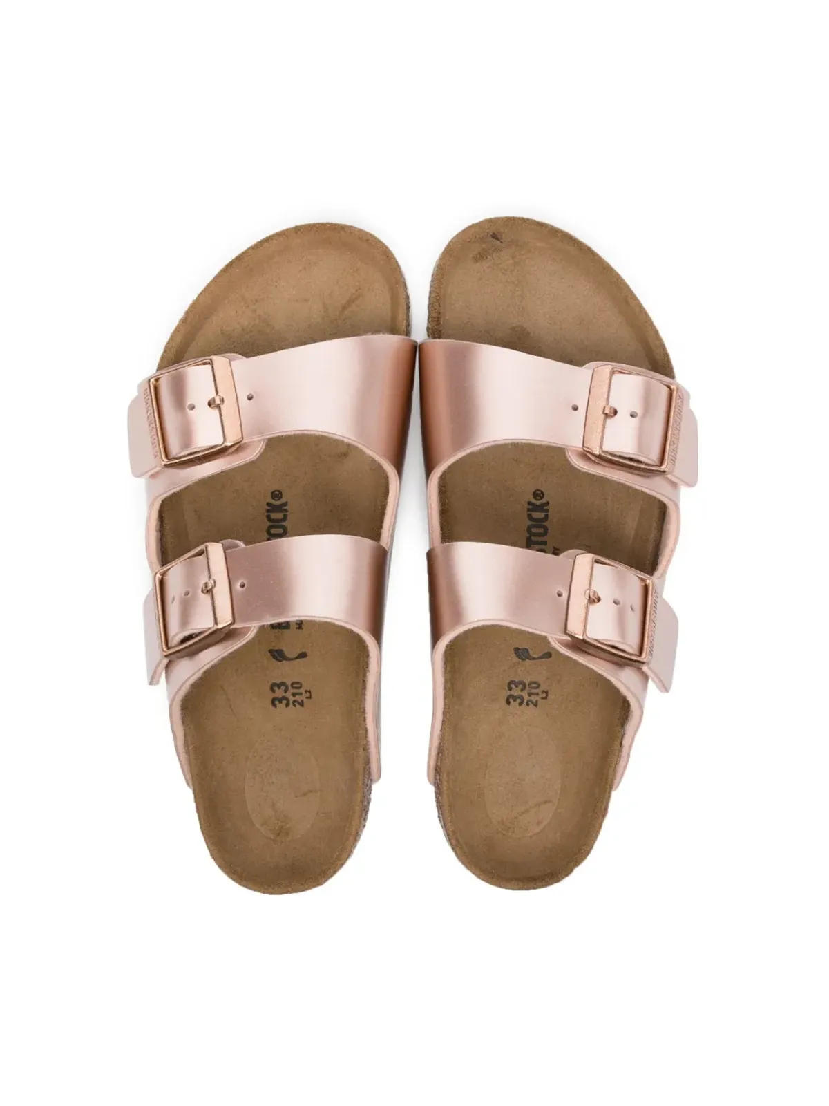 Birkenstock Kids アリゾナ メタリック ビーチサンダル - ピンク - 画像3