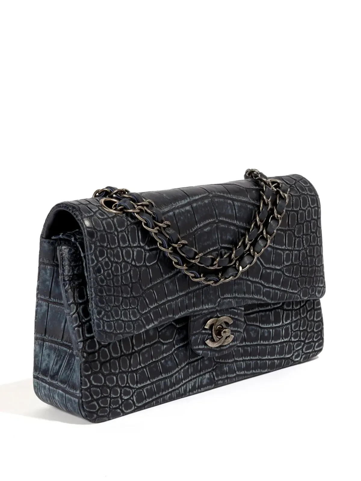 CHANEL ビンテージ 小さなダブルフラップショルダーバッグ - ブルー - 画像3