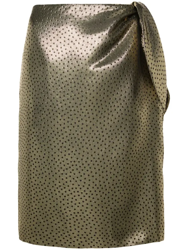 Saint Laurent Saint Laurent ノットディテール ラメ スカートの商品画像