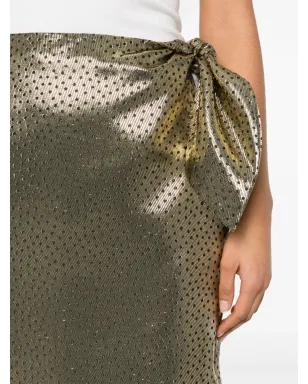 Saint Laurent ノットディテール ラメ スカート - サムネイル5