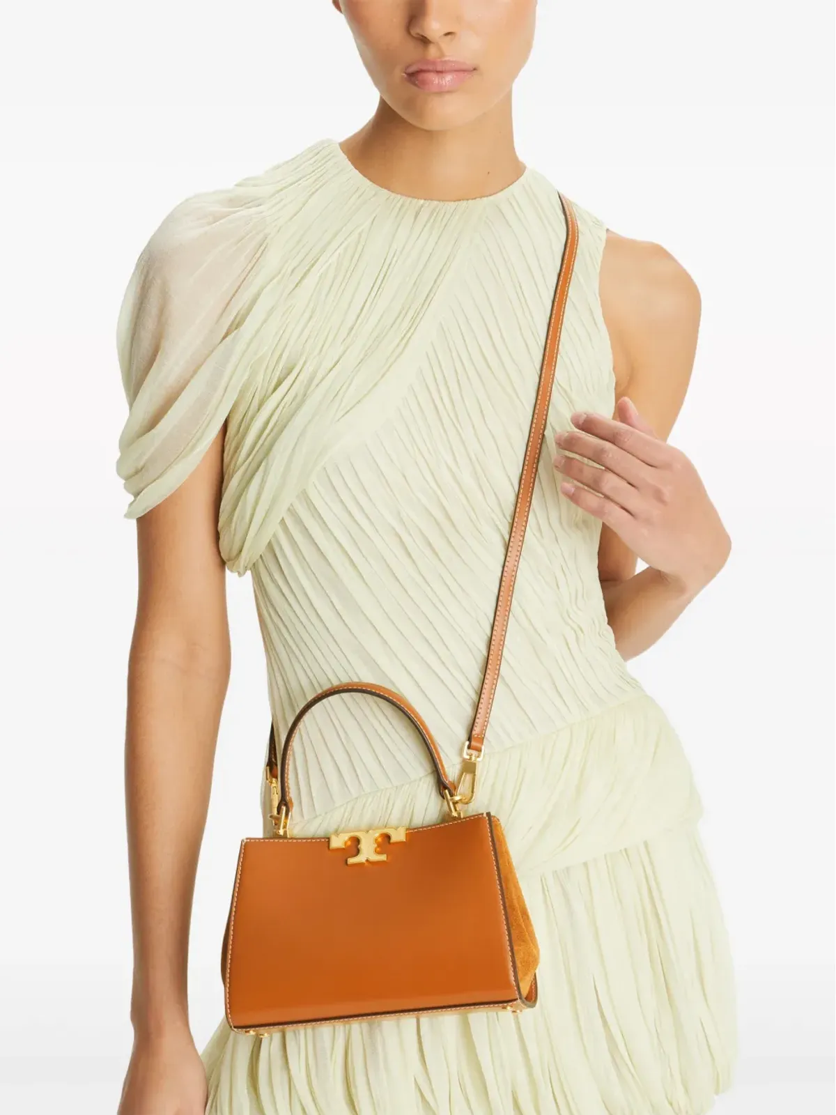 Tory Burch ミニ エレノア サッチェル バッグ - ブラウン - 画像3