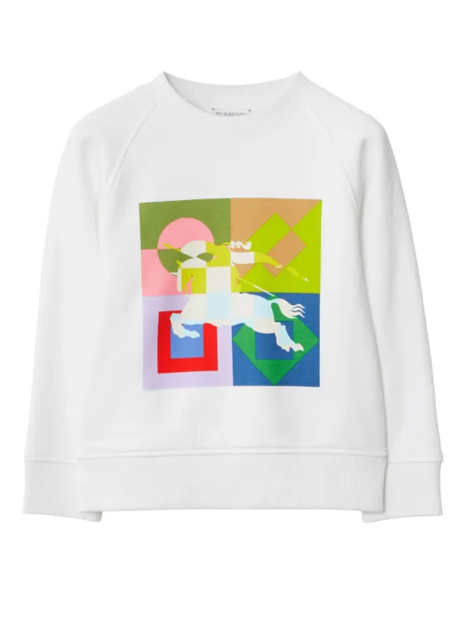 Burberry Kids Burberry Kids EKD オーガニックコットン スウェットシャツ - Whiteの商品画像