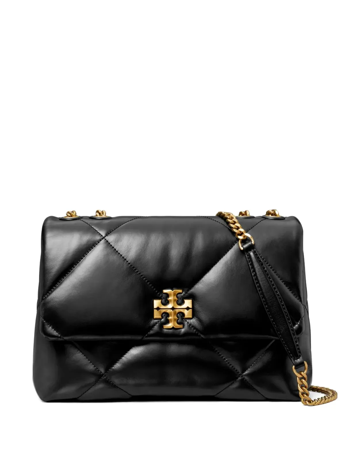 Tory Burch Kira ダイヤモンドキルト コンバーチブル ショルダーバッグ ブラック - 画像1