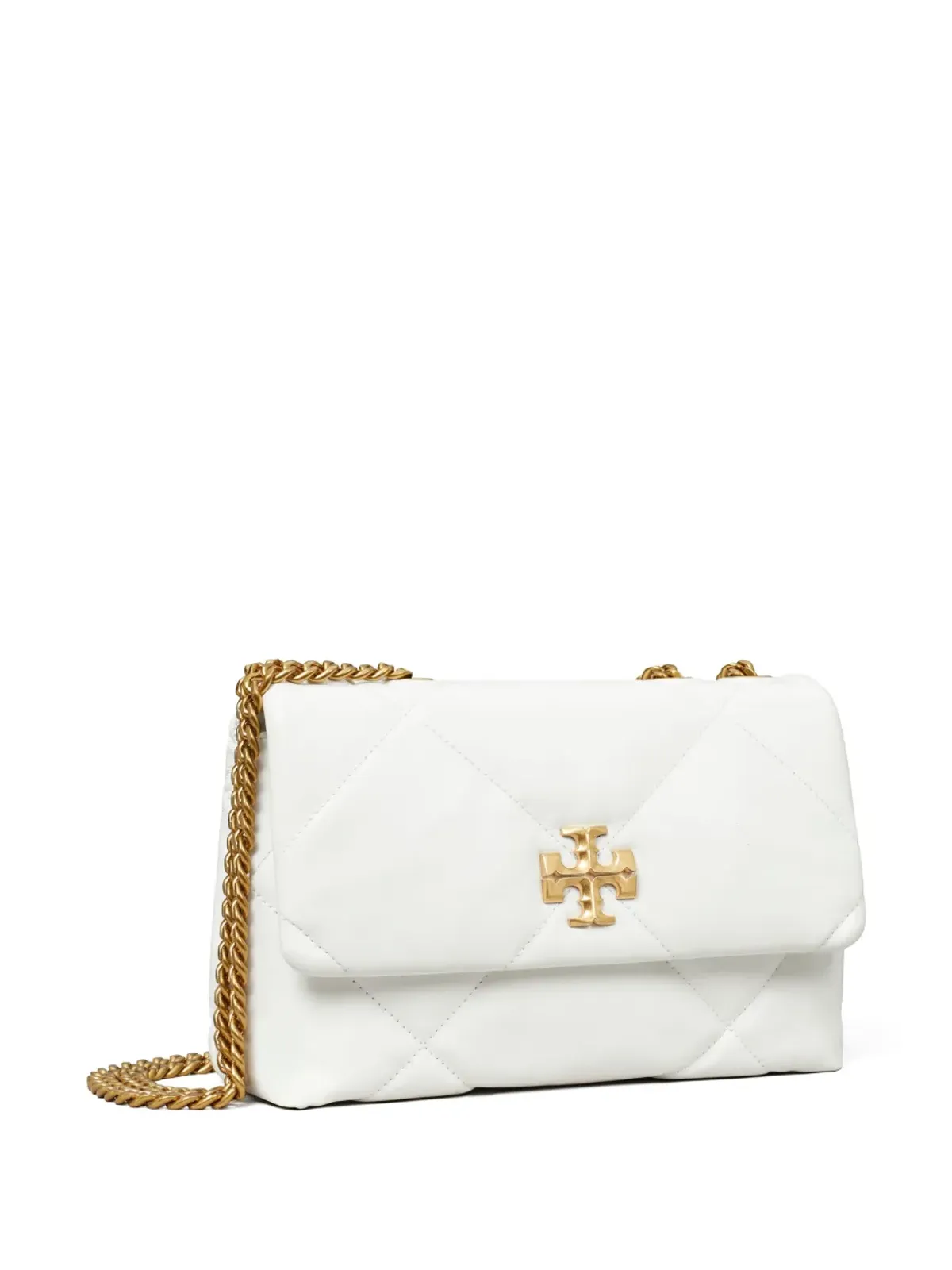Tory Burch 小さめ キラ ダイヤモンドキルティング コンバーチブルショルダーバッグ - ホワイト - 画像4