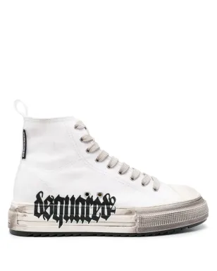 DSQUARED2 ベルリン風 ダメージ加工スニーカー - ホワイト - サムネイル1