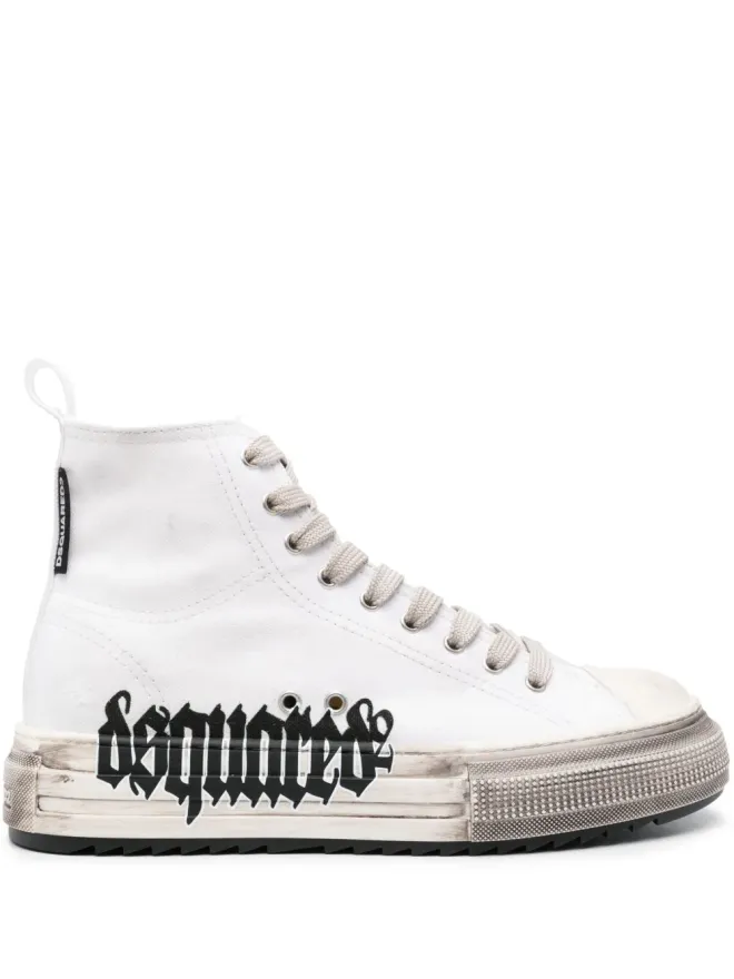 Dsquared2 DSQUARED2 ベルリン風 ダメージ加工スニーカー - ホワイトの商品画像