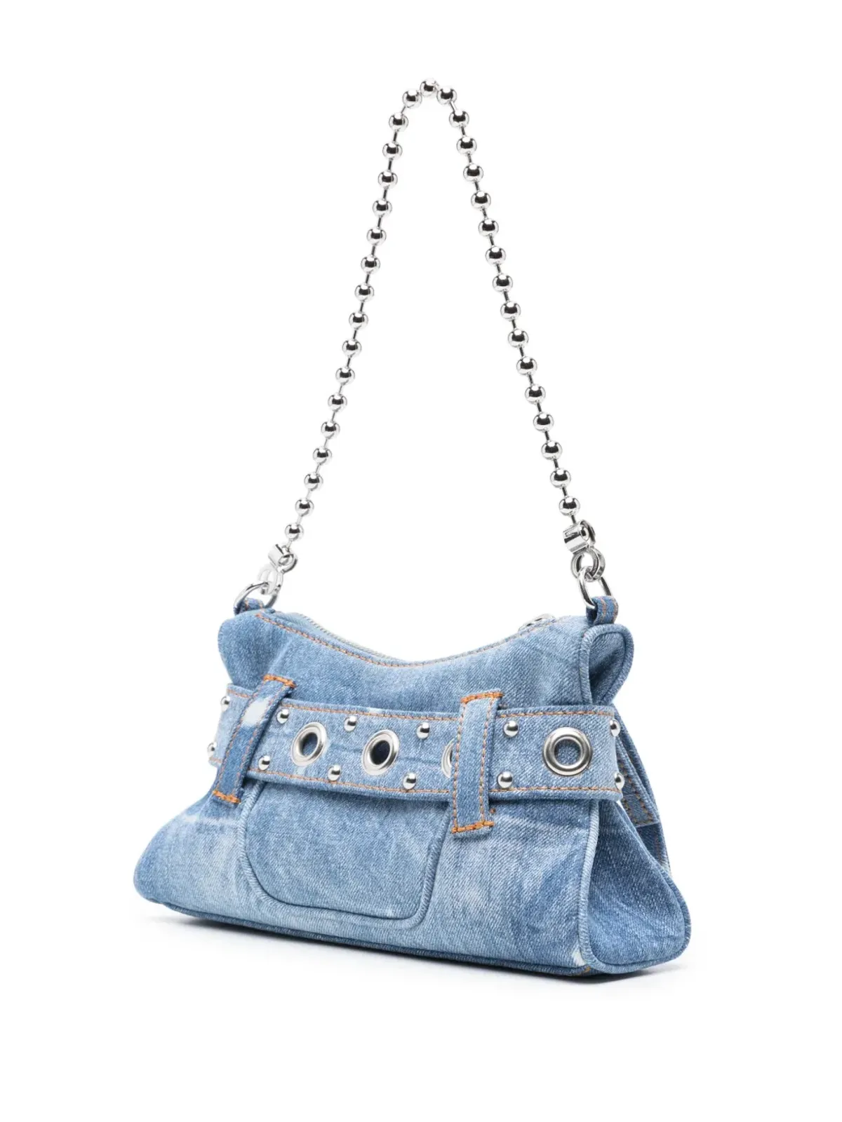 DSQUARED2 ゴシックベルト デニム クラッチバッグ - ブルー - 画像3