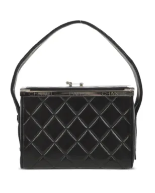 CHANEL ビンテージ 1997年 ダイヤモンドキルト バッグ - ブラック - サムネイル1