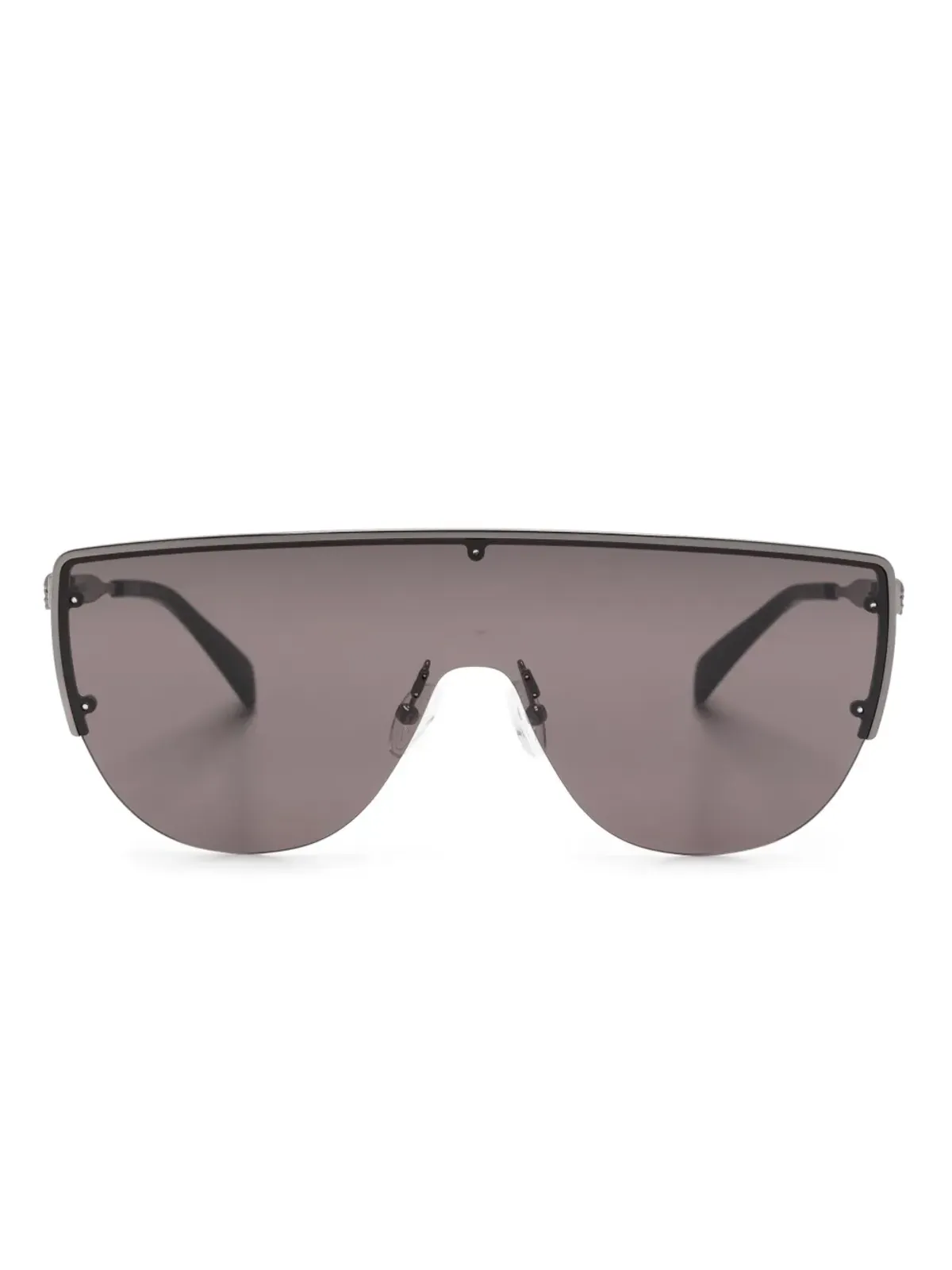 Alexander McQueen Eyewear スカルスタッズ・シールドフレーム サングラス - 画像1