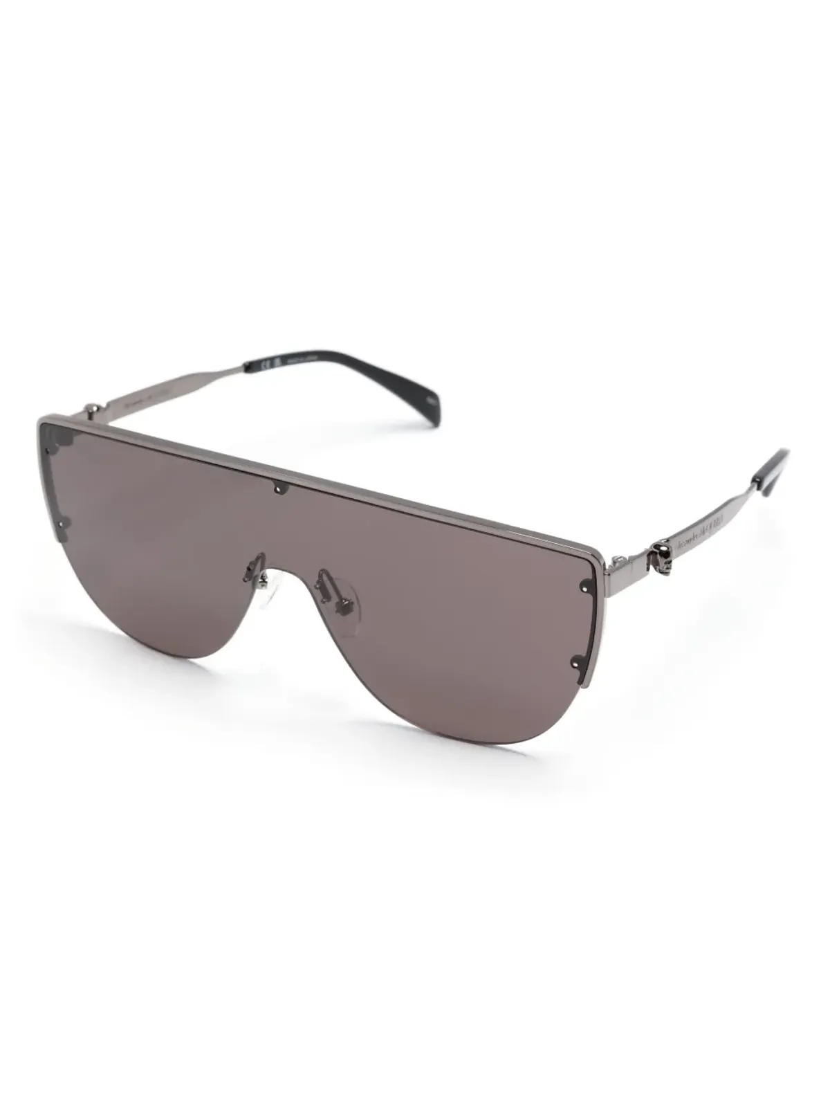 Alexander McQueen Eyewear スカルスタッズ・シールドフレーム サングラス - 画像2