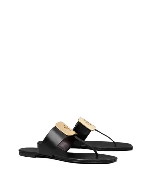 Tory Burch ジョージア ロゴエンボス フリップフロップ - ブラック - サムネイル2