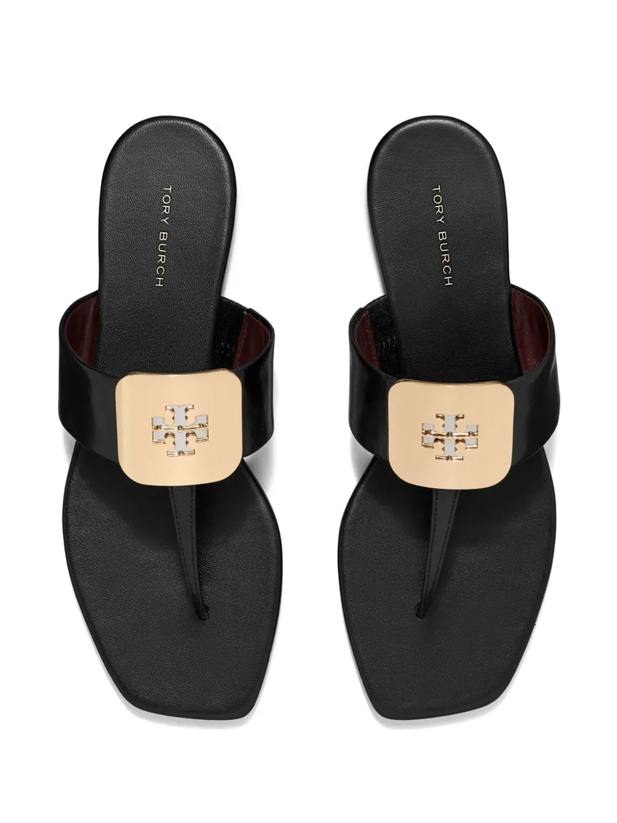 Tory Burch ジョージア ロゴエンボス フリップフロップ - ブラック - 画像3