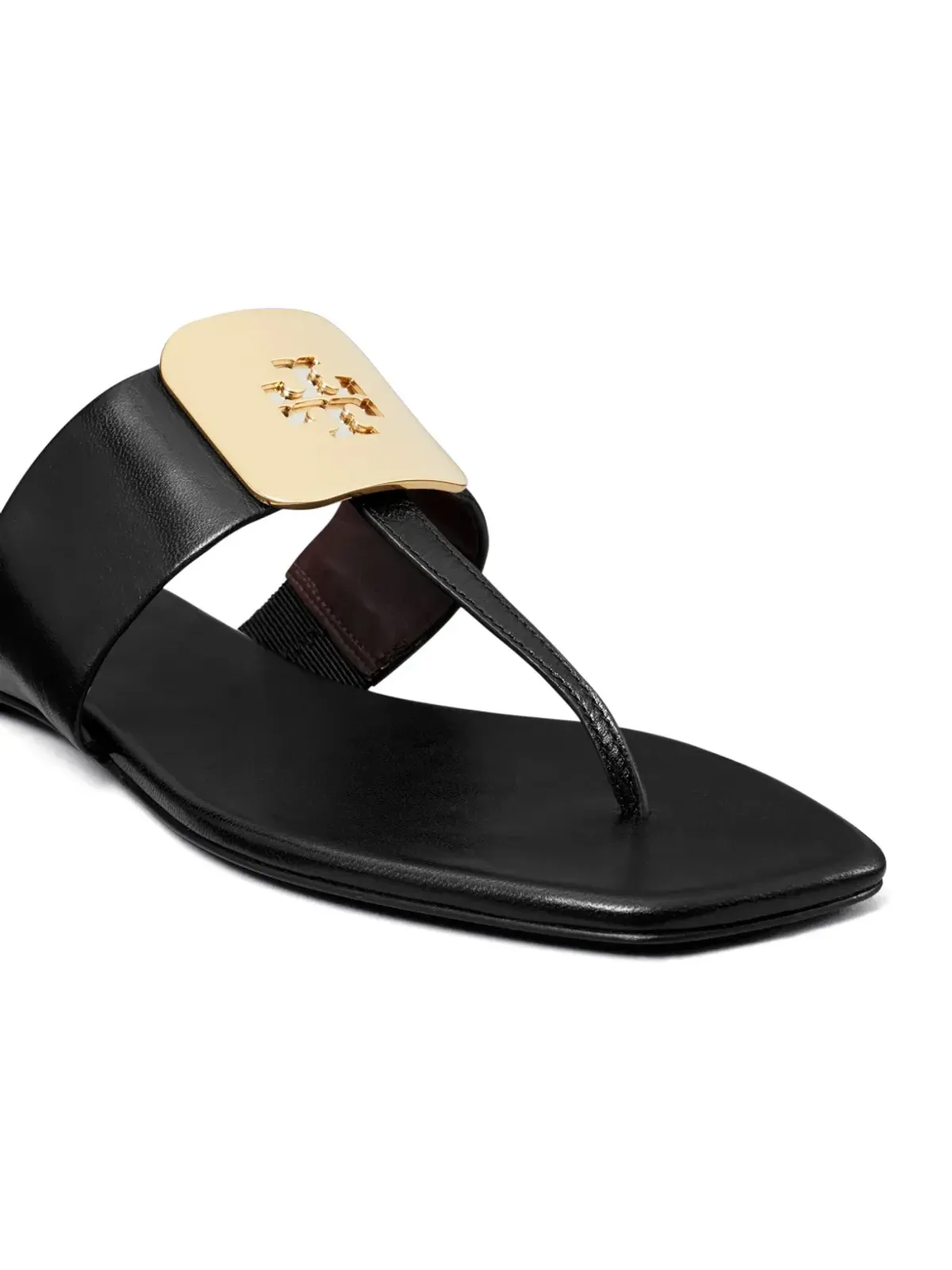 Tory Burch ジョージア ロゴエンボス フリップフロップ - ブラック - 画像4