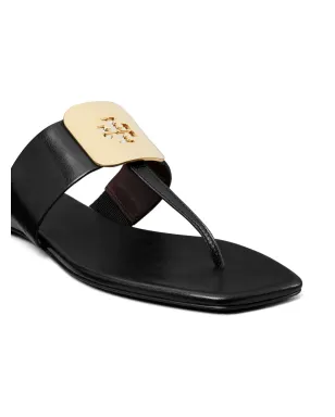 Tory Burch ジョージア ロゴエンボス フリップフロップ - ブラック - サムネイル4
