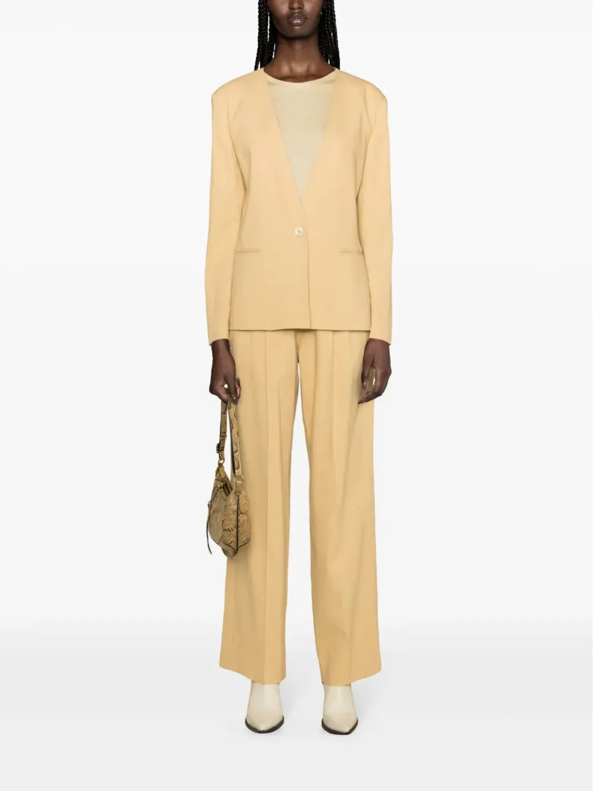 ISABEL MARANT Manzil シングルブレスト ブレザー イエロー - 画像2