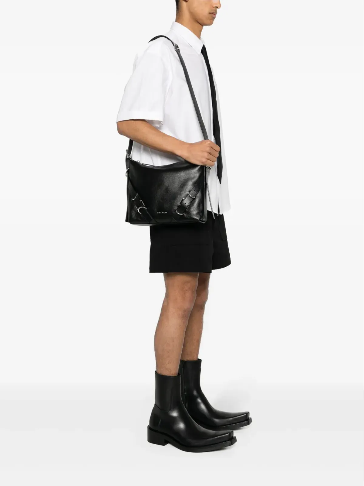 Givenchy Voyou レザー メッセンジャー バッグ - 画像2