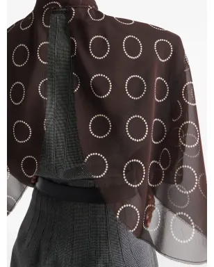 Prada ドットプリント ジョーゼット ケープ - サムネイル5