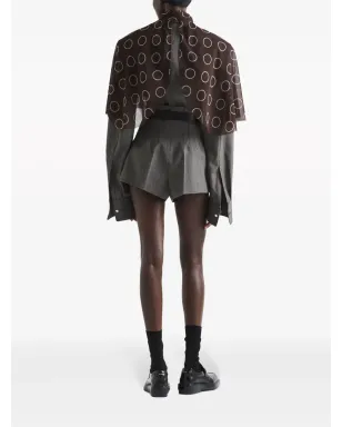 Prada ドットプリント ジョーゼット ケープ - サムネイル3