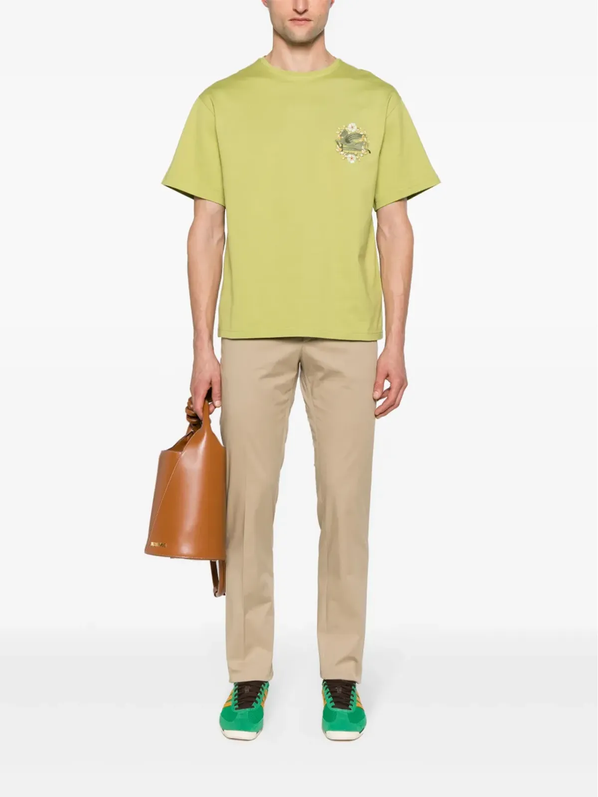 ETRO テーパード テーラードパンツ ブラウン - 画像2