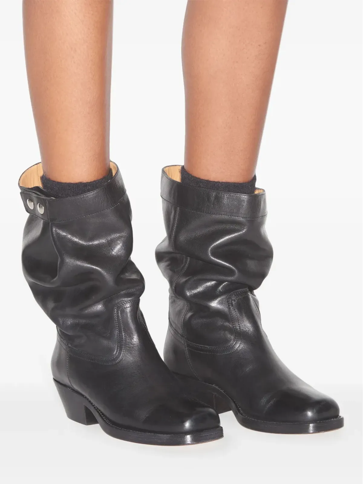 ISABEL MARANT アデメ レザー ブーツ - ブラック - 画像5