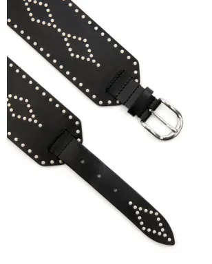 ISABEL MARANT Lucie スタッズ付きレザーベルト - ブラック - サムネイル2