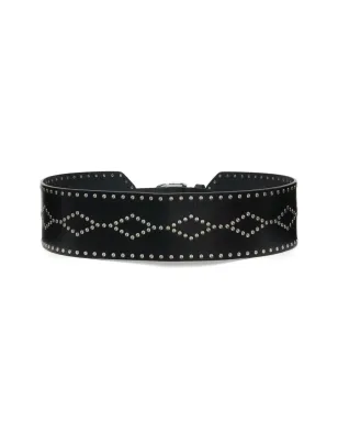ISABEL MARANT Lucie スタッズ付きレザーベルト - ブラック - サムネイル3
