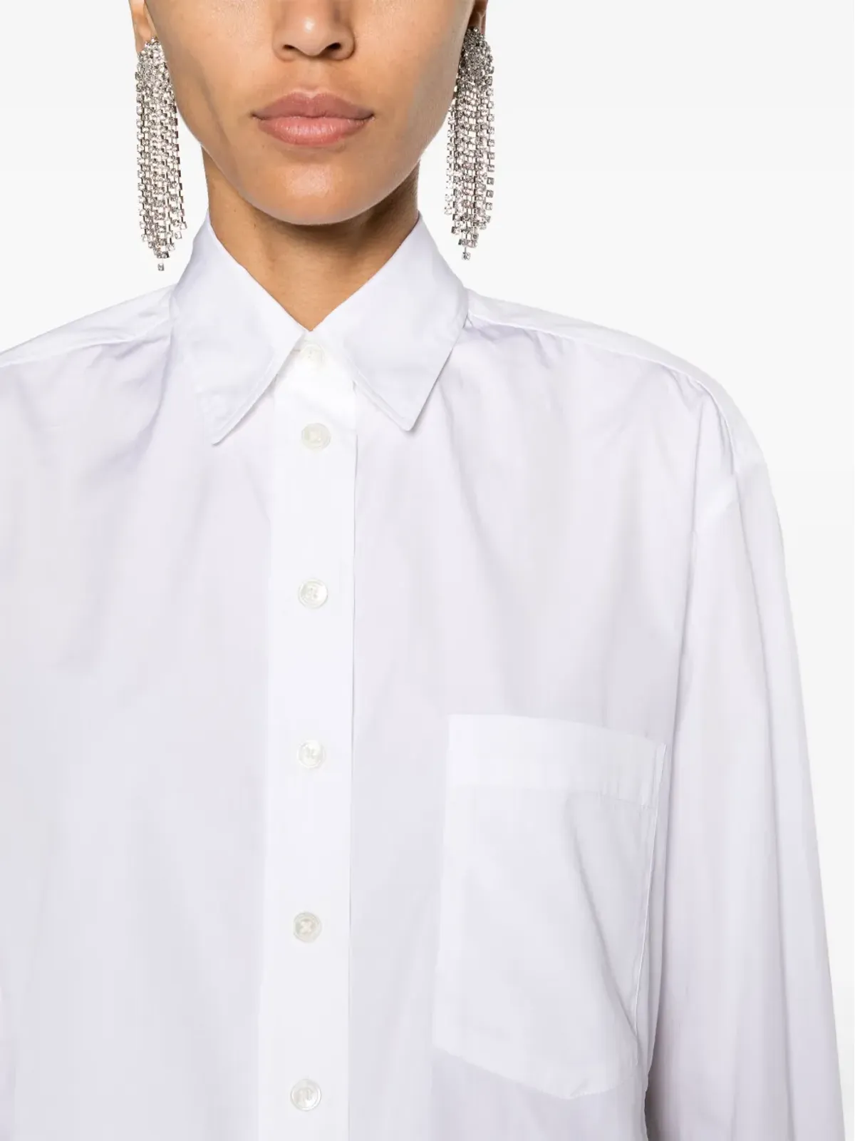 ISABEL MARANT Fleora クロップドポプリンシャツ - ホワイト - 画像5