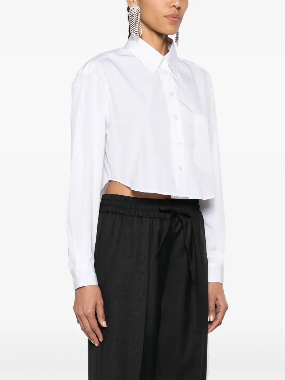 ISABEL MARANT Fleora クロップドポプリンシャツ - ホワイト - 画像3